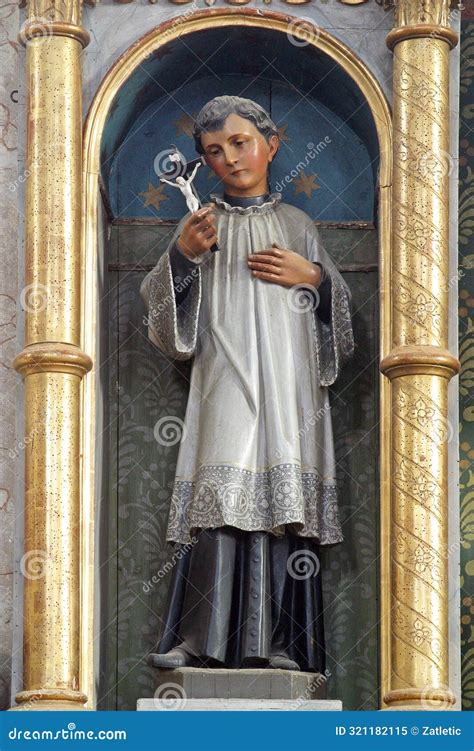 Saint Aloysius, Statue on Thr Altar of Saint Vitus in the Church of ...