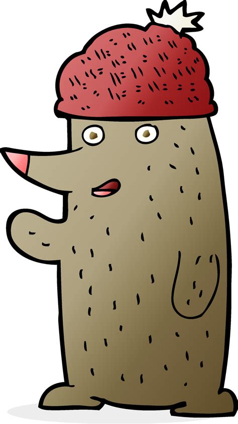 cartoon bear in hat 12332629 Vector Art at Vecteezy