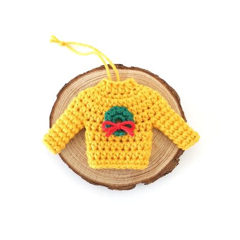 Ugly Christmas Sweater Ornament Crochet PATTERN Crochet - Etsy | Ugly ...