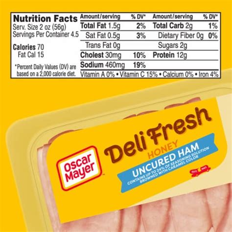 Oscar Mayer Deli Fresh Uncured Honey Ham Sliced Deli Meat, 9 oz - Kroger