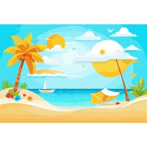 Summer background vector | Premium AI-generated vector