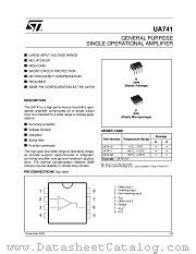 UA741 Datasheet pdf - GENERAL PURPOSE SINGLE BIPOLAR OP-AMPS - SGS ...