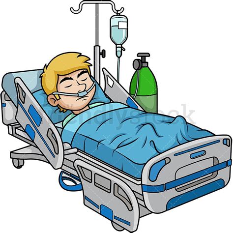 Man In Coma In The Hospital Cartoon Clipart Vector - FriendlyStock | Hospital cartoon, Cartoon ...