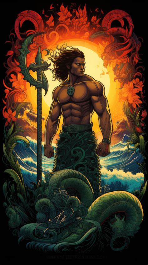 The Polynesian demigod Maui shapes the islands with his giant fishhook ...