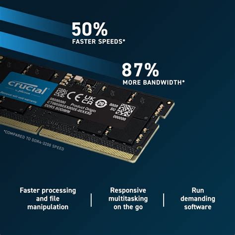 Crucial DDR5 Laptop RAM 4800Mhz / 5200Mhz /5600Mhz SODIMM Notebook ...