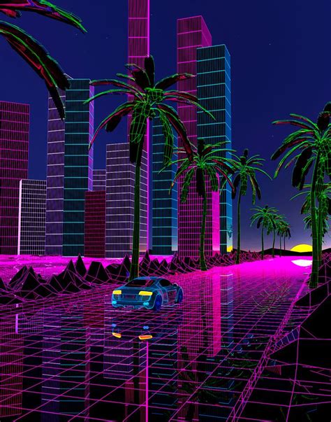 Vaporwave sunset | Vaporwave aesthetic, Vaporwave wallpaper, Vaporwave