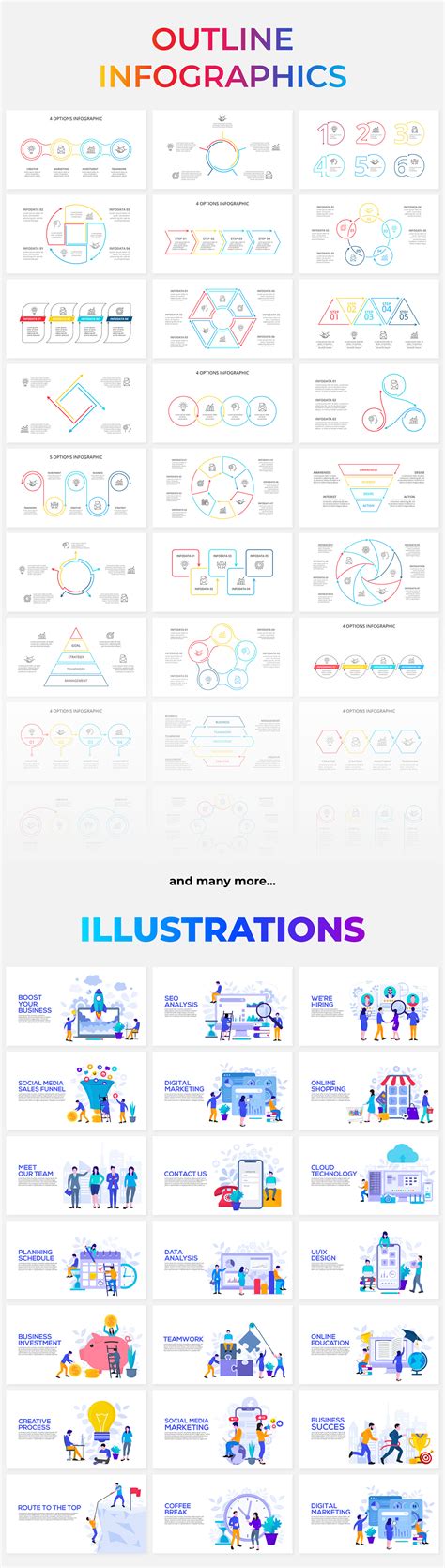 3500 Animated Infographics Bundle PowerPoint Templates