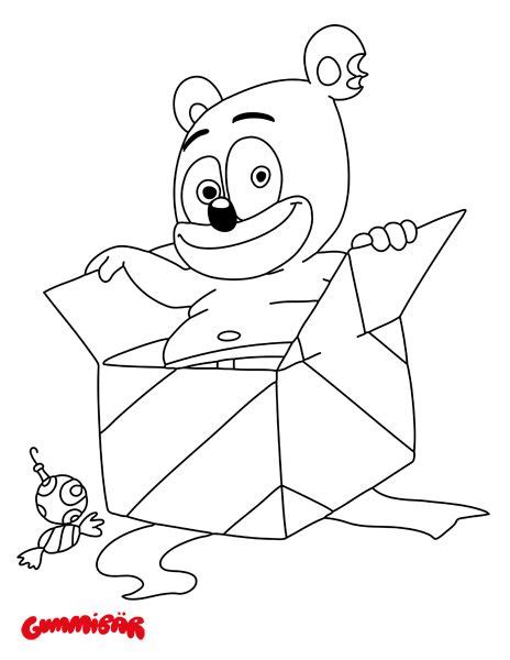 Download a Free Printable Gummibär December Coloring Page - Gummibär | Bear coloring pages ...