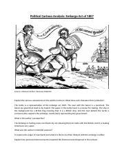 Political Cartoon Analysis Embargo Act 1807.docx - Political Cartoon Analysis: Embargo Act of ...