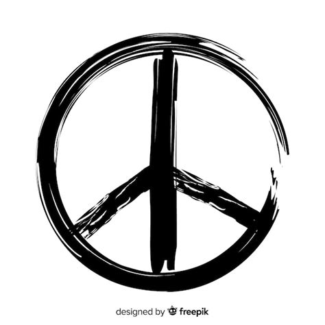 Free Vector | Grunge peace sign