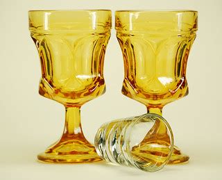 yellow stemmed drinking glasses and shot glass | chunky yell… | Flickr