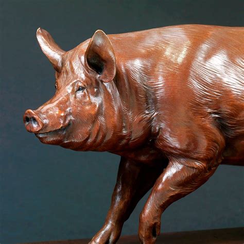 Tamworth Pig - Ltd Edition Bronze Pig Sculpture by Nick Bibby | Pig ...