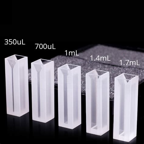 Semi Micro 10mm, 350/700/1000/ 1400/1700uL, 2 Windows, CRF, White Walls, 1/2/3/ 4/5mm, ML2CF, UV ...