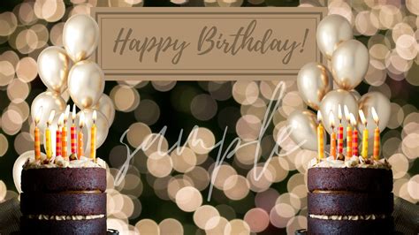 Happy Birthday Zoom Background Virtual Birthday Zoom | Etsy