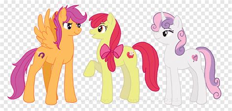 Rarity Applejack Rainbow Dash Apple Bloom Cutie Mark Crusaders, pita warna-warni, kuda, mamalia ...