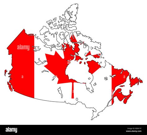 map and flag of canada Stock Photo - Alamy