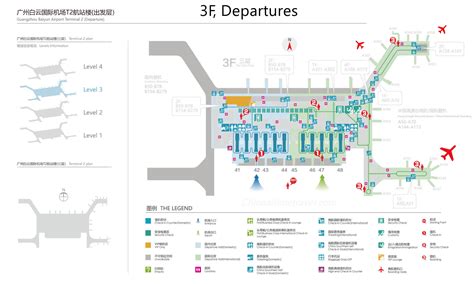 Terminal 2 Layout plan of Guangzhou Baiyun Airport, T2 layout