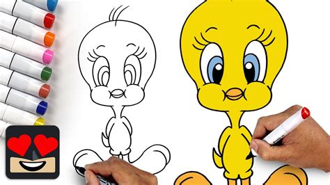 How To Draw Tweety Bird | Easy Tutorial For Kids - YouTube