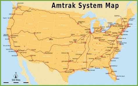 Amtrak system map - Ontheworldmap.com