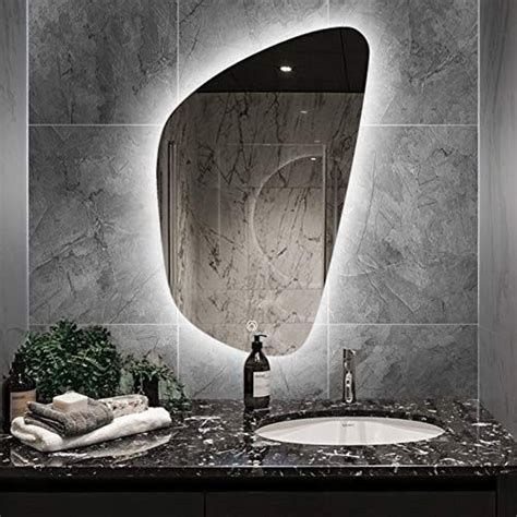 Irregular Backlit Led Bathroom Mirror With Multi Lighting (3 Lights ...