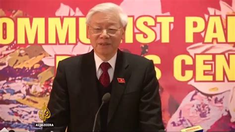 Vietnam communist party leader re elected - YouTube