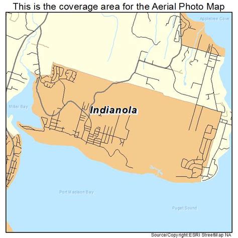 Aerial Photography Map of Indianola, WA Washington