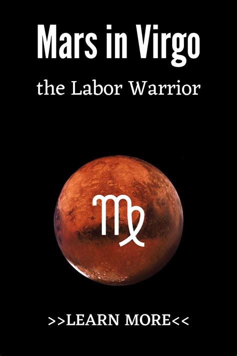 Mars in Virgo - the Labor Warrior - Moon Organizer