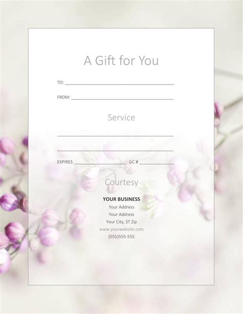 Free Gift Certificate Templates for Massage and Spa in 2020 | Free gift ...