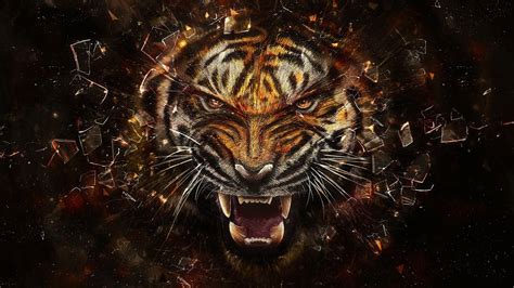 Abstract Art Tiger Wallpapers - 4k, HD Abstract Art Tiger Backgrounds ...