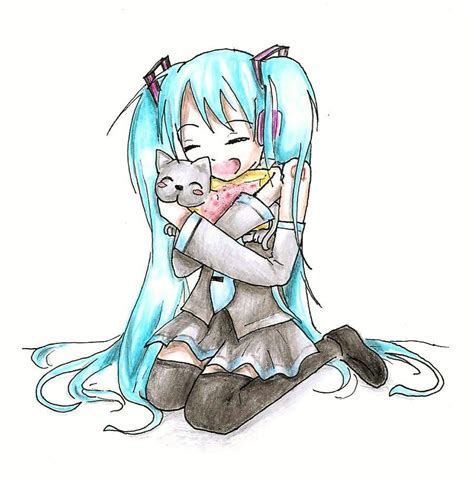 Hatsune Miku and Nyan cat by Snoffi2012 on DeviantArt