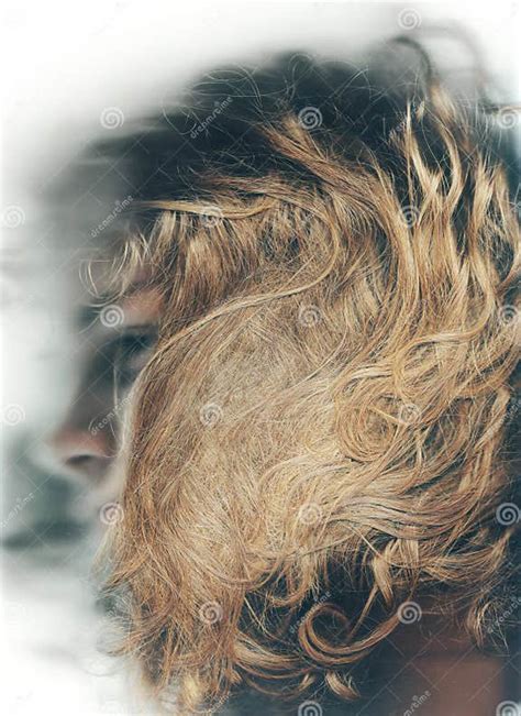 Hair, Care and Closeup of Man with Damaged Hairstyle in Barber, Studio ...