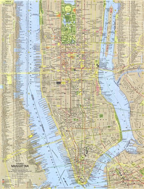 Tourist Manhattan Map 1964 | Maps.com.com