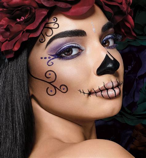 Sugar Skull Makeup Tutorial - Halloween Makeup - Maybelline | Cute ...