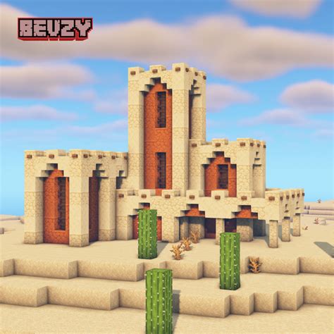 Here is a small desert castle I made! | Minecraft castle, Minecraft plans, Minecraft architecture