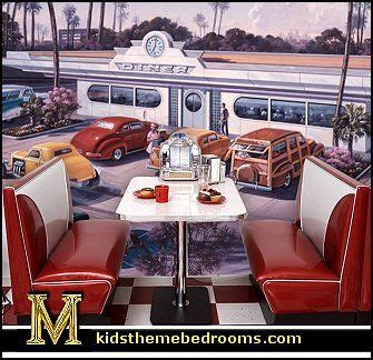 The Diner wall mural-The Diner wall mural-50s theme wall murals | 50s ...