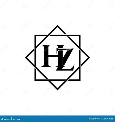 Letter HZ Simple Monogram Logo Icon Design. Stock Vector - Illustration ...