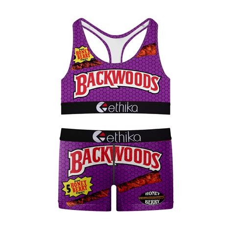 Backwoods & Ethika Women's Underwear In Stock Bra and Shorty Boxers Set WBX-013 WDK-013