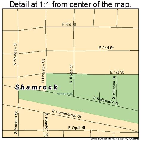 Shamrock Texas Street Map 4867160