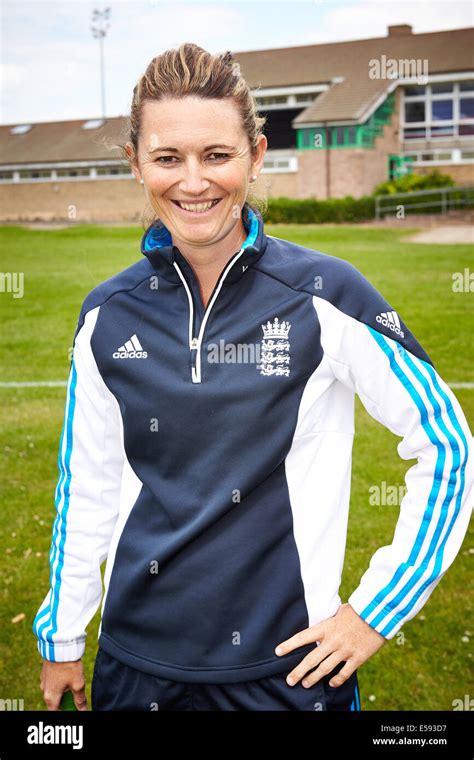 Charlotte Edwards CBE, captain of the England women's cricket team, pictured during a school ...