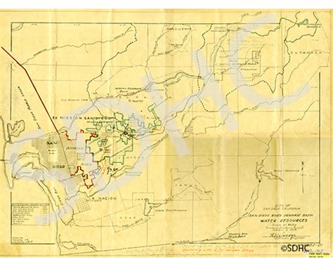 San Diego River Drainage Basin - c. 1920 - San Diego History Center