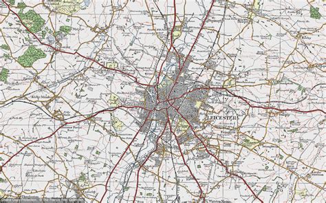 Historic Ordnance Survey Map of Leicester, 1921