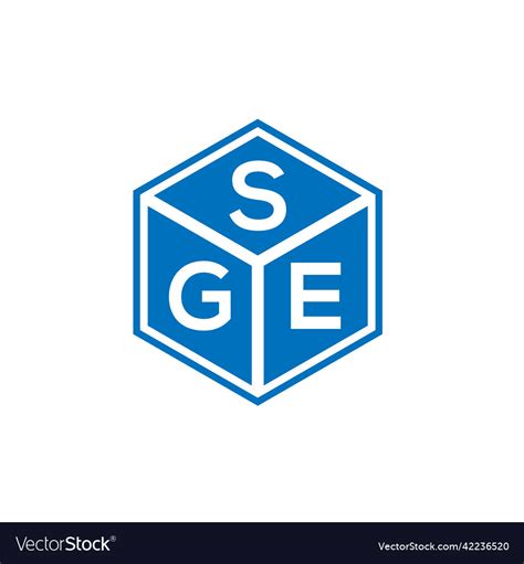 Sge letter logo design on black background Vector Image