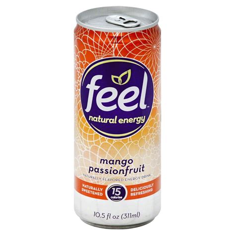 Feel Natural Energy Energy Drink Beverage, Mango Passion Fruit, 10.5 Oz ...