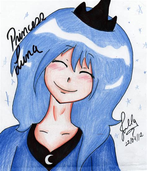 THE SMILE OF PRINCESS LUNA by F10R3LL4 on DeviantArt