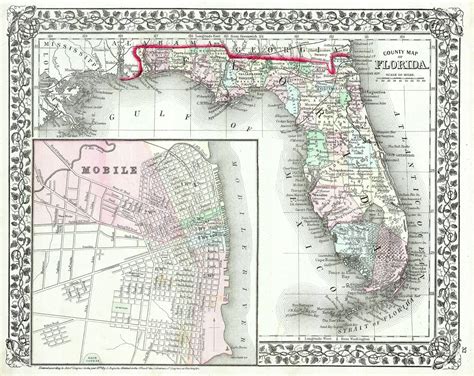 File:1874 Mitchell Map of Florida w- Mobile, Alabama inset - Geographicus - FL-m-1874.jpg