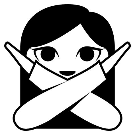 Person gesturing NO emoji clipart. Free download transparent .PNG ...