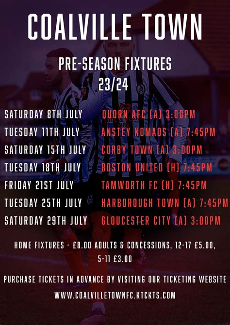 Coalville Town FC on Twitter: "Reminding you of how our full schedule ...