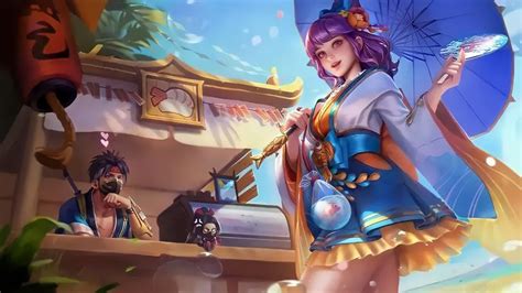 Hayabusa and Kagura 'Summer Festival' Summer Skins - Splash Art HD : MLBB in 2022 | Mobile ...