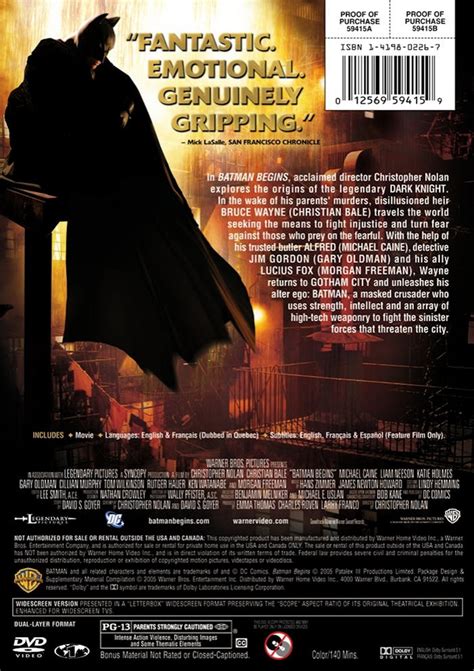 Buy Batman Begins DVD Widescreen DVD | GRUV