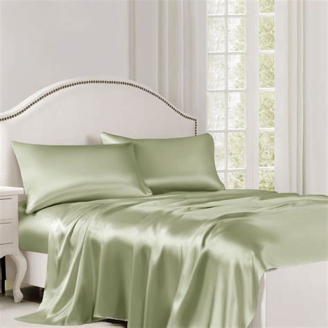 Sage Green Silk Flat Sheet | Silk flat sheet, Silk bed sheets, Satin bedding